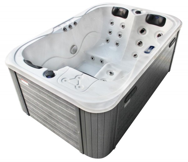 Outdoor Whirlpool Hot Tub Spa Timo 195x127 cm mit 29 Massage Düsen Marken Technik Heizung Ozon Desinfektion für 3 Personen