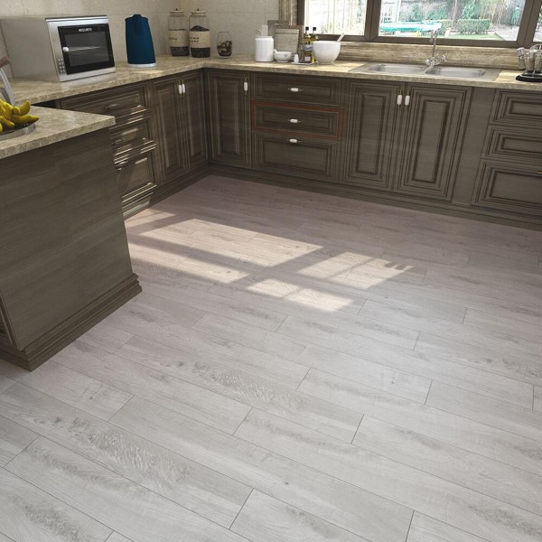 Vinyl floor walnut light grey wood look adhesive vinyl flooring for gluing self-adhesive 2 mm robust imitation wood look gray cheap