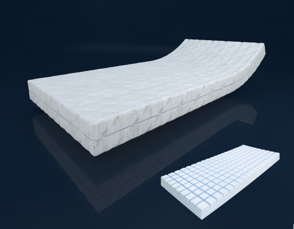 7 Zonen Würfel Kaltschaum Matratze Höhe 16 oder 21 cm H2 + H3 + H4 mit 3 D Würfelschnitt Schaummatratze günstig