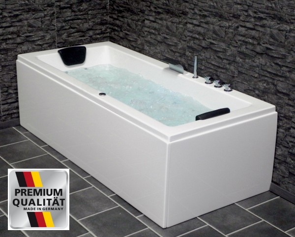Whirlpool Badewanne Venedig günstig Eckwanne Raumsparwanne mit 6 oder 8 Massage Düsen 7 Größen Spa für Bad innen günstig