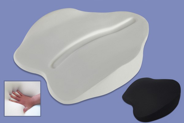 Gel / Gelschaum Rückenkissen Lendenstützkissen Rückenpolster Rücken Stützkissen schwarz 52x43x9 cm weich + günstig