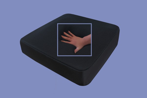 Visco Dekubitus Sitzkissen Visko Sitzpolster für Bürostuhl Rollstuhl Chefsessel Kissen schwarz 45x43x7 cm RG 60