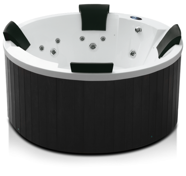 Outdoor Whirlpool rund Hot Tub Runder Spa New York 183 cm mit 20 Massage Düsen Heizung Ozon Zusatz Isolierung für 6 Personen