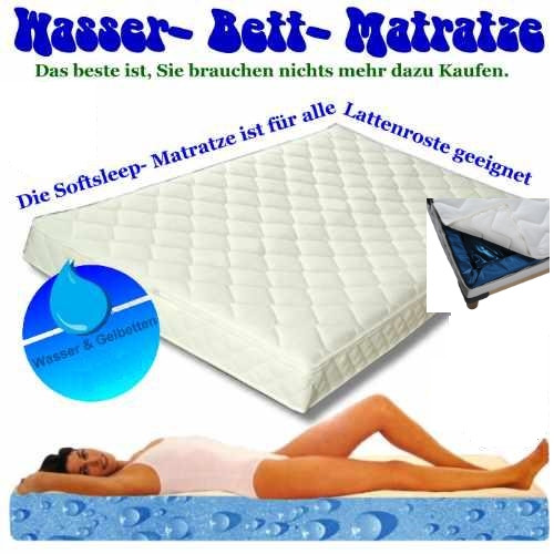 Wasserbett Matratze "Exklusiv" Höhe 16 cm komplette Wassermatratze mit Beruhigung mittel oder fest günstig