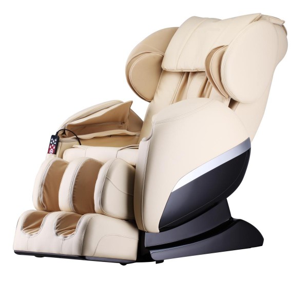 Massagesessel F3000 Zero Gravity creme weiss beige mit Rollentechnik Heizung Armmassage Fußmassage Beinmassage