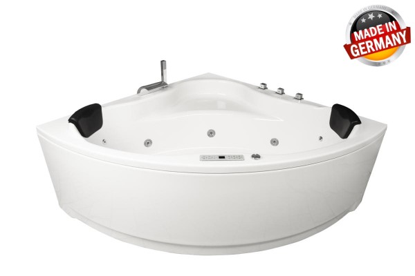 Whirlpool Badewanne Karibik Profi  mit 21/25 Massage Düsen + Heizung + Ozon + Beleuchtung + 4 Größen wählbar