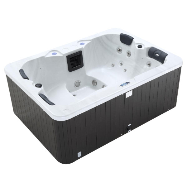 Outdoor Whirlpool Hot Tub Spa München 210x152 cm mit 23 Massage Düsen Heizung Ozon Zusatz Isolierung für 4 Personen