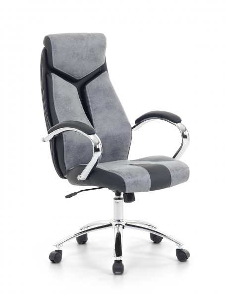 Designer Chefsessel Racing Bürosessel "Formula" Farbe grau / schwarz Bürostuhl Computersessel