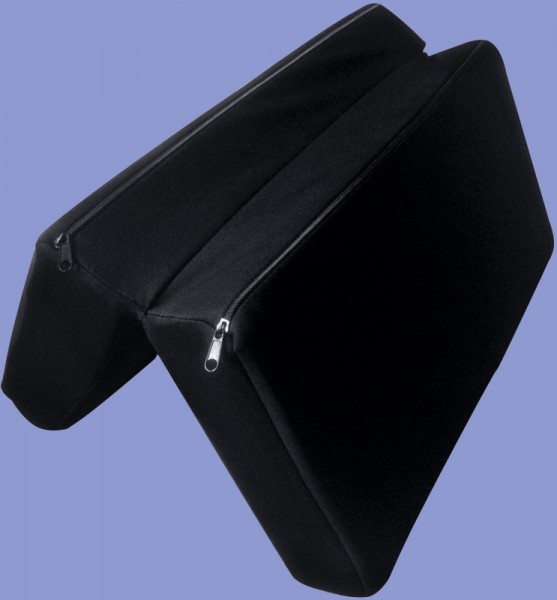 Faltbares Reise Gel Gelschaum Sitzkissen Stadionkissen Sitzpolster für Reise Auto Bus LKW Stadion Kissen schwarz 32x32x6 cm RG 60