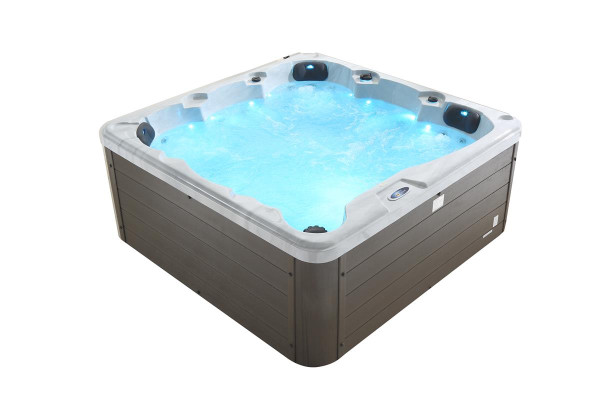 Outdoor Whirlpool Hot Tub Spa Porto 198x198 cm mit 34 Massage Düsen Heizung Ozon Zusatz Isolierung für 6 Personen